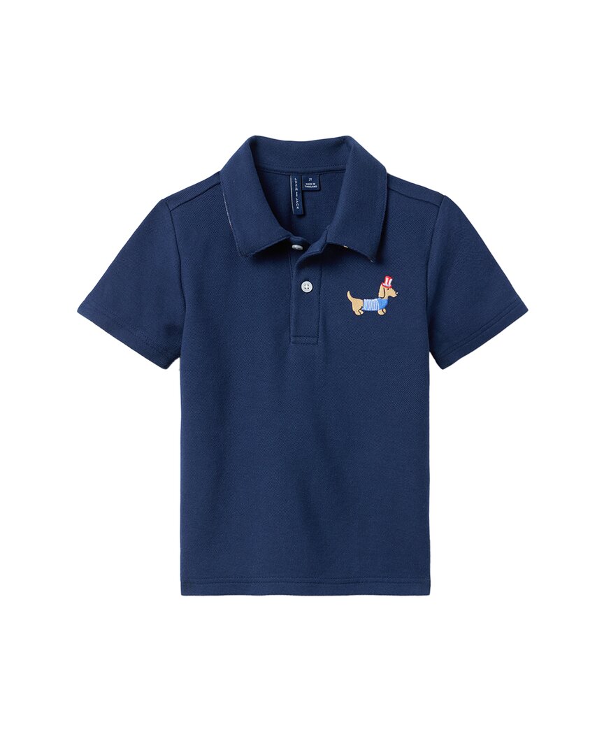 Рубашка-поло пике с изображением собак американской породы Джени и Джека Janie and Jack, синий
Рубашка-поло пике с изображением собак американской породы Джени и Джека Janie and Jack, синий
