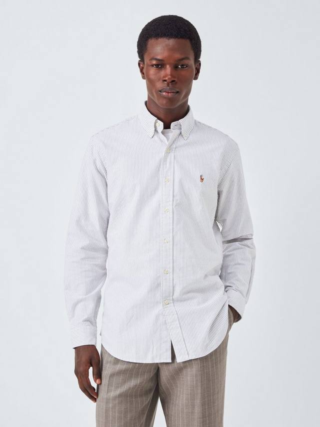 Хлопковая рубашка с длинным рукавом и воротником в полоску Ralph Lauren
Хлопковая рубашка с длинным рукавом и воротником в полоску Ralph Lauren