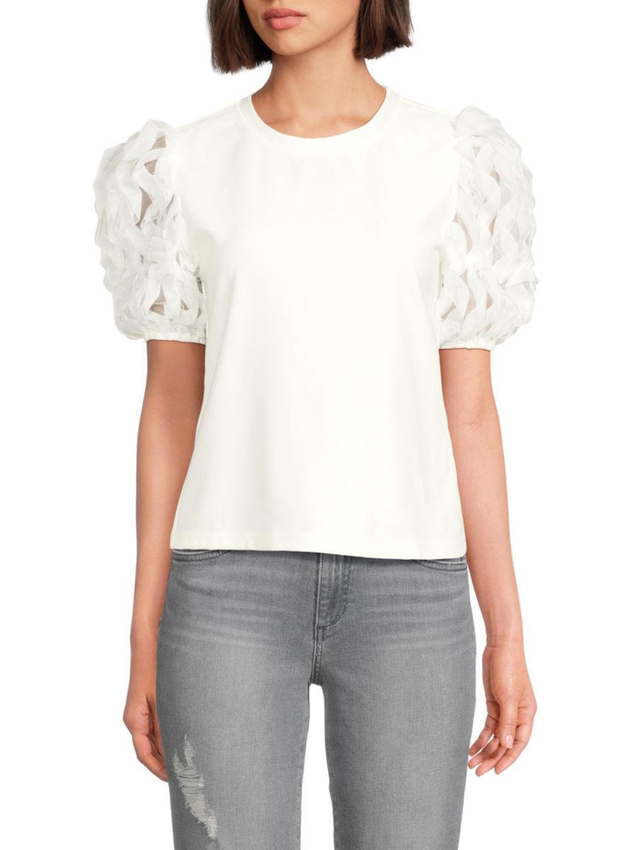 Топ с волнистыми рукавами-фонариками Area Stars, белый
Топ с волнистыми рукавами-фонариками Area Stars, белый