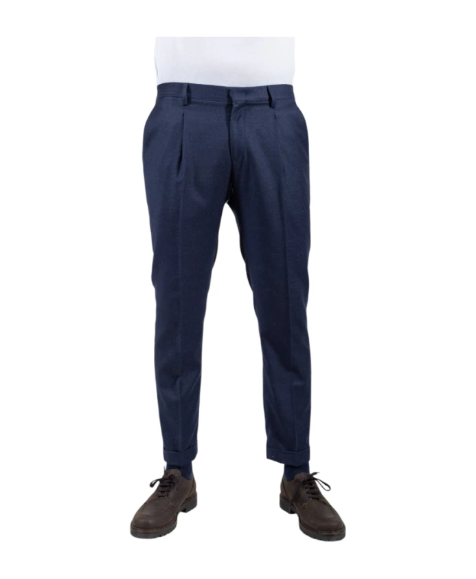 Синие шерстяные брюки со складками Briglia, синий
Синие шерстяные брюки со складками Briglia, синий