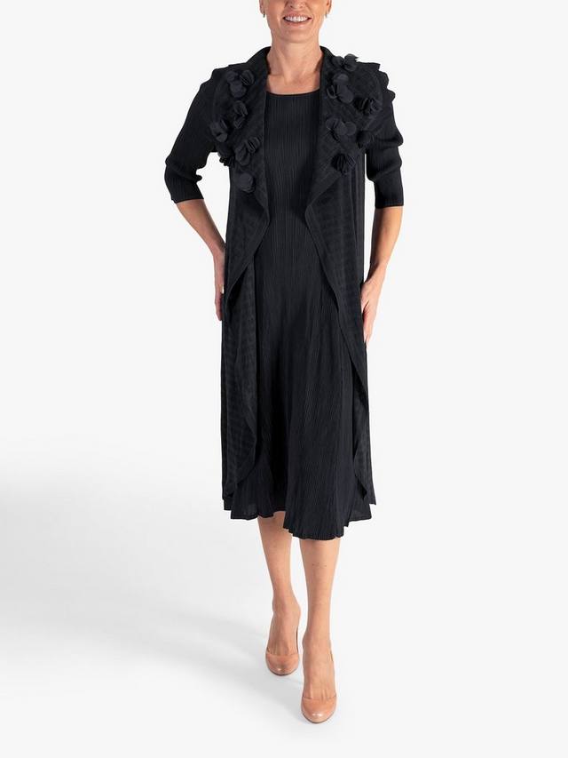 Плиссированное платье с аппликацией из шифона в цветочек chesca, черный
Плиссированное платье с аппликацией из шифона в цветочек chesca, черный