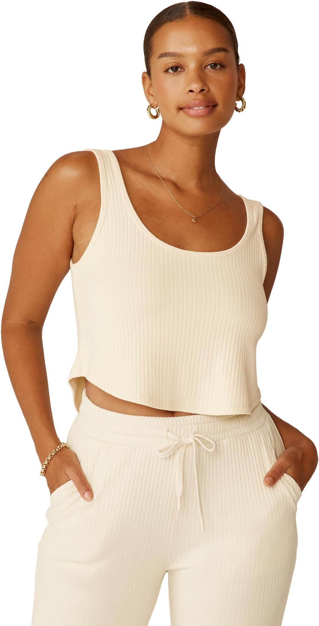 Топ Beyond Yoga Well Traveled Tank, цвет Ivory 
Топ Beyond Yoga Well Traveled Tank, цвет Ivory