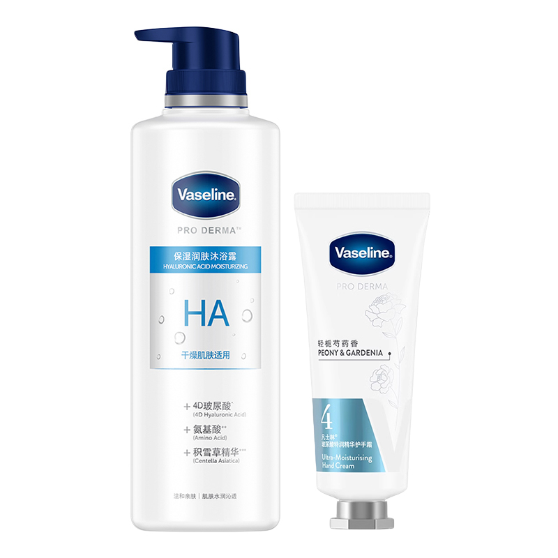 Наборы для ухода Unisex Vaseline, hyaluronic acid shower gel 500ml + hyaluronic acid hand cream 40g
Наборы для ухода Unisex Vaseline, hyaluronic acid shower gel 500ml + hyaluronic acid hand cream 40g
