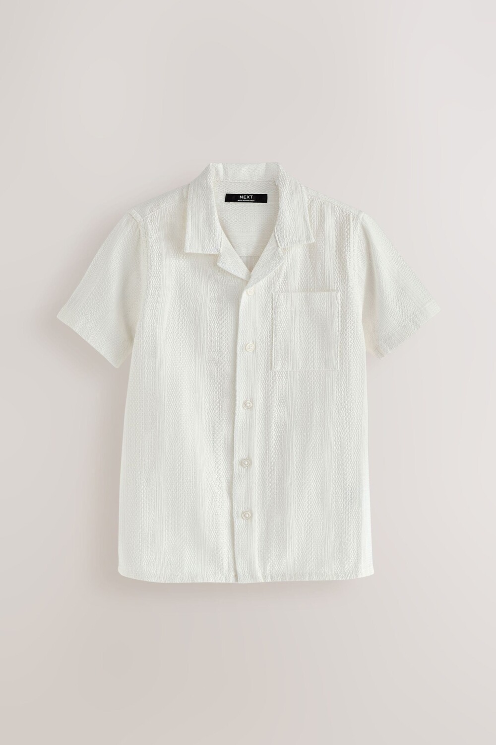Полосатая текстурированная рубашка с коротким рукавом (3–16 лет) Next, белый
Полосатая текстурированная рубашка с коротким рукавом (3–16 лет) Next, белый