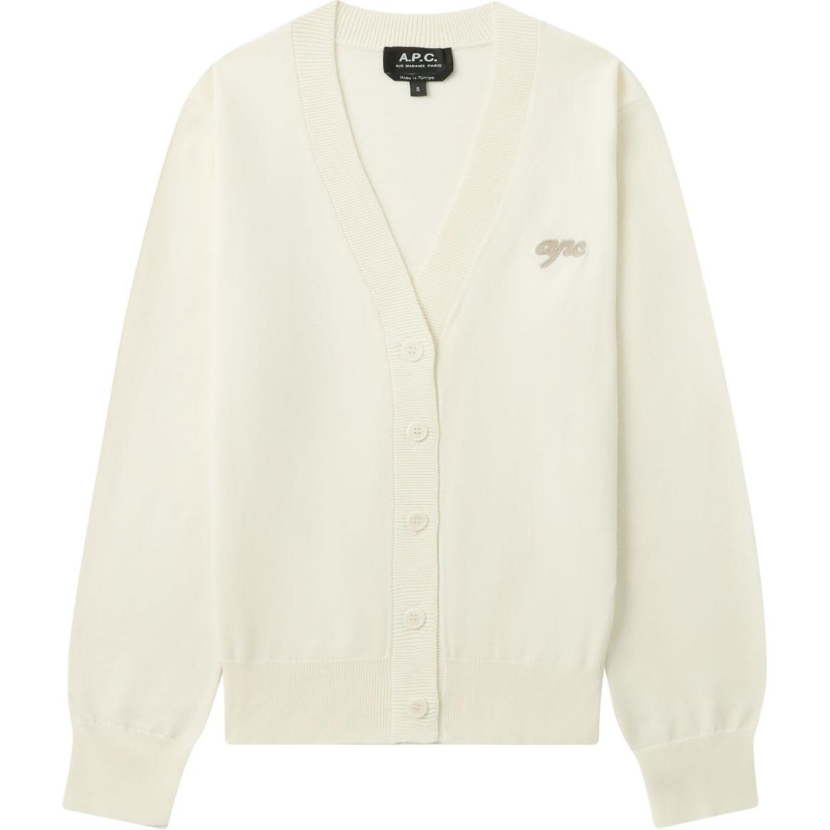 кардиган с вышитым логотипом A.P.C, белый
кардиган с вышитым логотипом A.P.C, белый