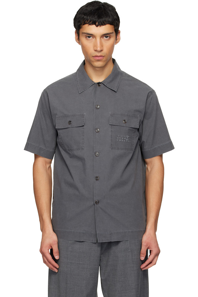 Mm6 Maison Margiela Серая хлопковая рубашка
Mm6 Maison Margiela Серая хлопковая рубашка