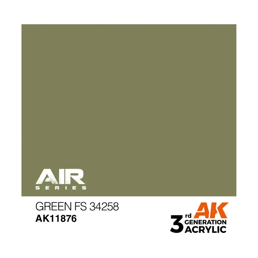 Зеленый ФС 34258, 3rd Gen Acrylic - Air
Зеленый ФС 34258, 3rd Gen Acrylic - Air