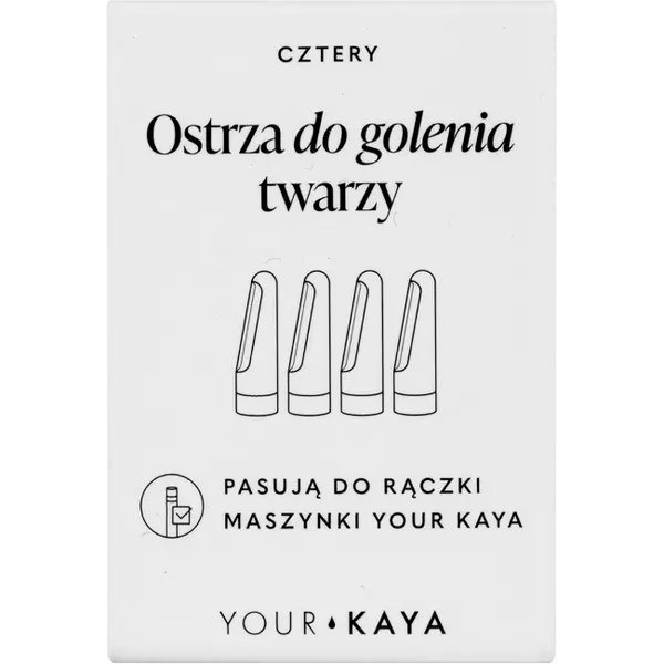 Лезвия для бритья лица, 4 шт./1 упаковка Your Kaya
Лезвия для бритья лица, 4 шт./1 упаковка Your Kaya