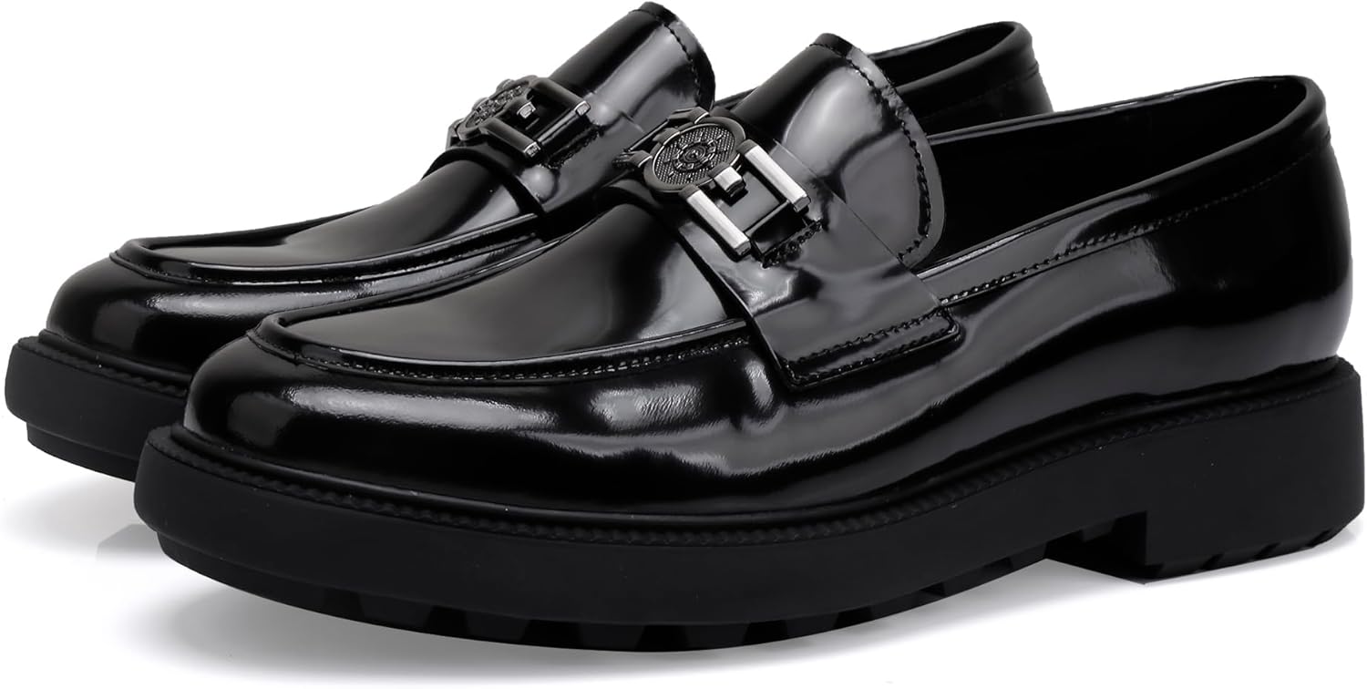 Мужские пенни лоферы, повседневные кожаные туфли с модной пряжкой, слипоны для делового, свадебного и формального стиля, классические туфли на платформе Generic, черный
Мужские пенни лоферы, повседневные кожаные туфли с модной пряжкой, слипоны для делового, свадебного и формального стиля, классические туфли на платформе Generic, черный