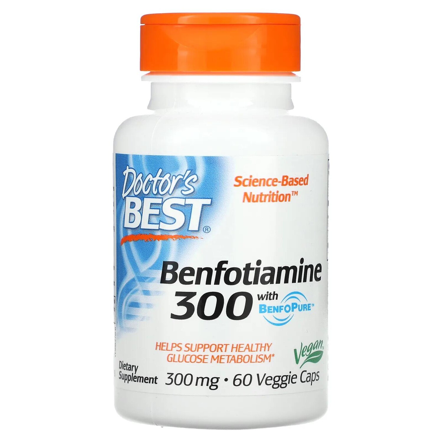 Doctor's Best Benfotiamine with BenfoPure 300 mg 60 Veggie Caps
Doctor's Best Benfotiamine with BenfoPure 300 mg 60 Veggie Caps