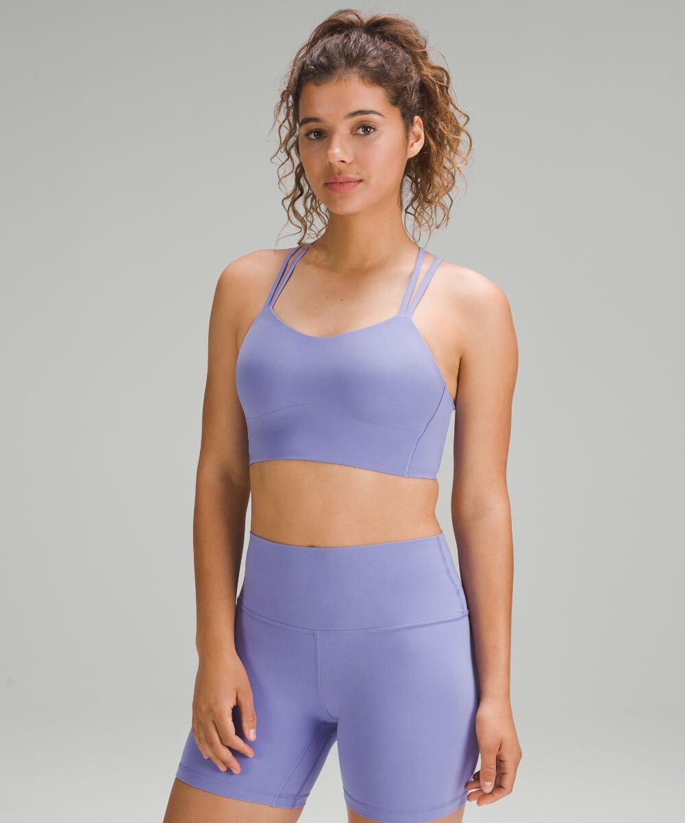 Спортивный бюсгальтер Lululemon, лавандовый 
Спортивный бюсгальтер Lululemon, лавандовый