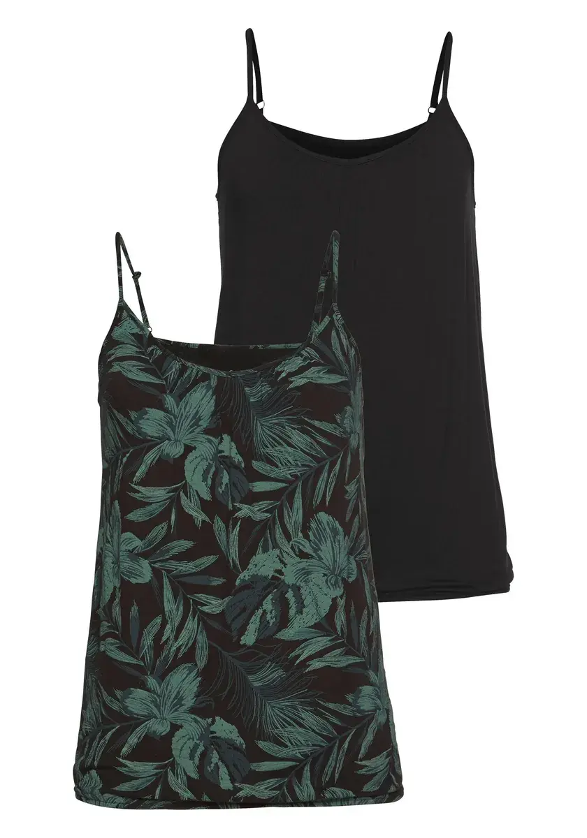 Топ-спагетти LASCANA (упаковка, 2 шт.), на резинке по низу, пляжный топ, черный
Топ-спагетти LASCANA (упаковка, 2 шт.), на резинке по низу, пляжный топ, черный