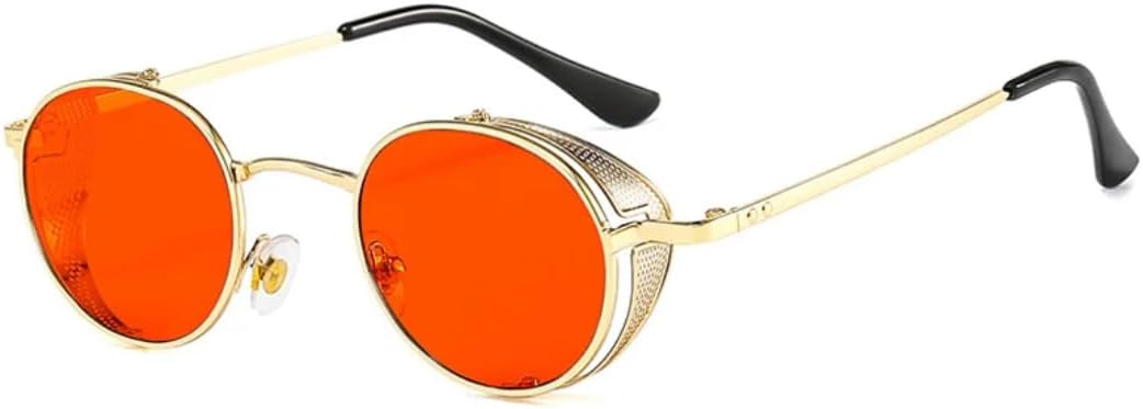 Солнцезащитные очки в стиле стимпанк для женщин и мужчин, винтажные металлические круглые маленькие, классические, с защитой от УФ-излучения UV400 (C4 золотисто-красный) TVTBBVV, C4 Gold-red
Солнцезащитные очки в стиле стимпанк для женщин и мужчин, винтажные металлические круглые маленькие, классические, с защитой от УФ-излучения UV400 (C4 золотисто-красный) TVTBBVV, C4 Gold-red