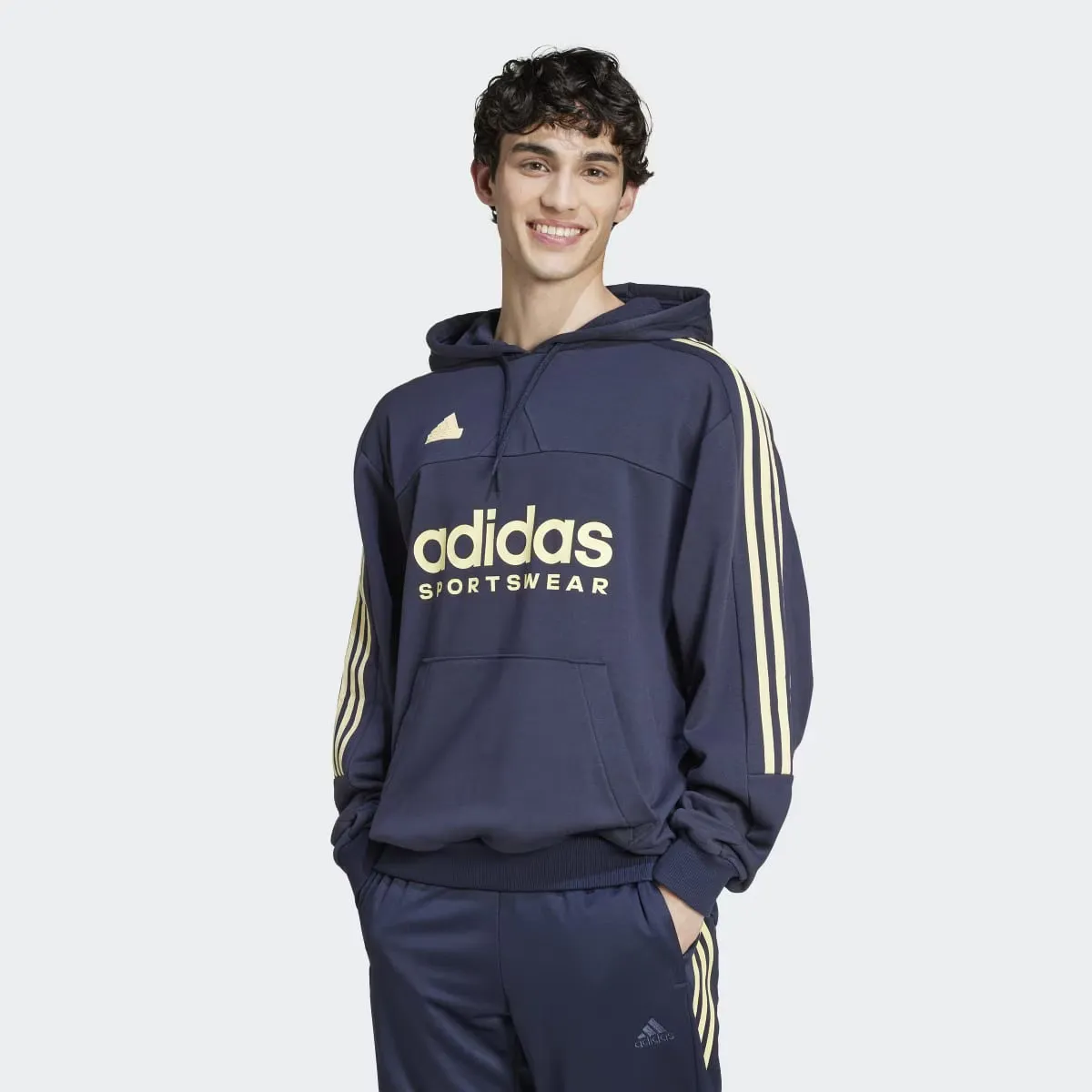 House of Tiro Французская махровая мужская толстовка Adidas, тёмно-синий
House of Tiro Французская махровая мужская толстовка Adidas, тёмно-синий