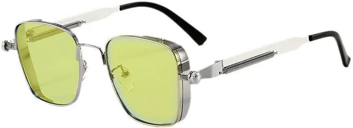 Солнцезащитные очки с защитой от УФ-излучения UV400 | Толстая металлическая оправа в стиле панк | Для женщин и мужчин, для занятий спортом на открытом воздухе и вождения DSVIGF, C4
Солнцезащитные очки с защитой от УФ-излучения UV400 | Толстая металлическая оправа в стиле панк | Для женщин и мужчин, для занятий спортом на открытом воздухе и вождения DSVIGF, C4