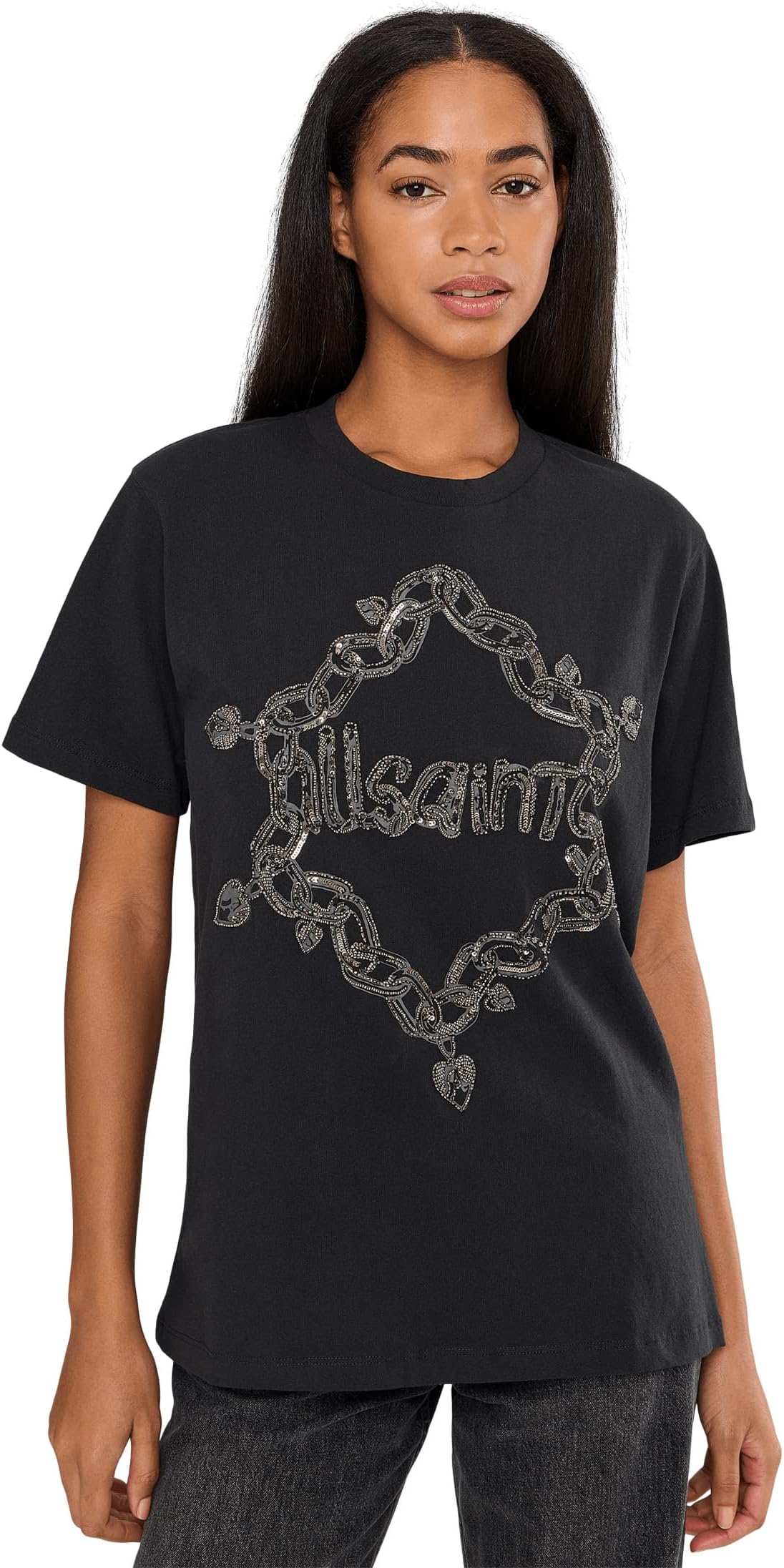 Женская футболка Drip Emb Bf AllSaints, Washed Black
Женская футболка Drip Emb Bf AllSaints, Washed Black