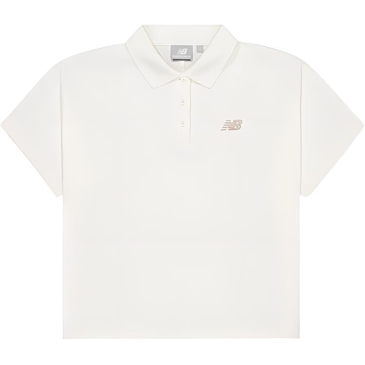 Рубашка поло женская белая New Balance 
Рубашка поло женская белая New Balance
