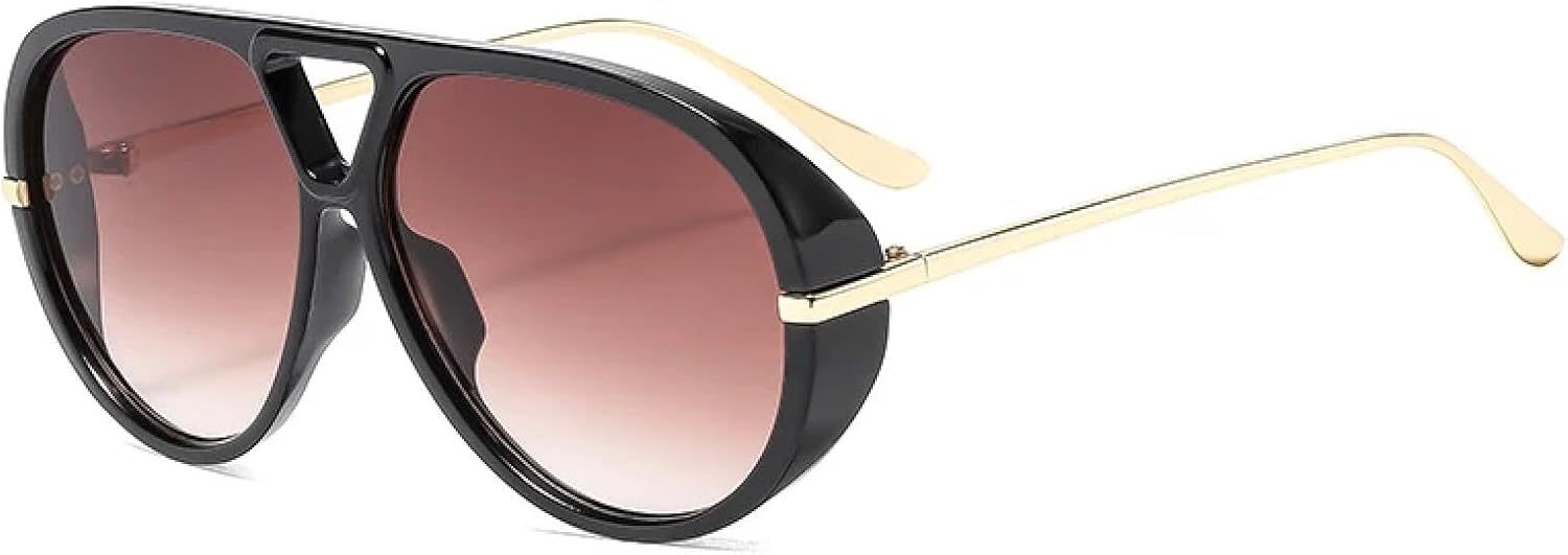 Винтажные солнцезащитные очки в крупной оправе с двойной перемычкой для женщин и мужчин, модные очки для путешествий и вождения, защита от УФ-излучения UV400 TKKTLLT, Black Gradient Tea
Винтажные солнцезащитные очки в крупной оправе с двойной перемычкой для женщин и мужчин, модные очки для путешествий и вождения, защита от УФ-излучения UV400 TKKTLLT, Black Gradient Tea