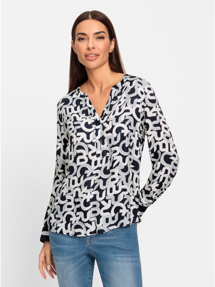 Блузка-слипон с принтом темно-синего и экрю цвета Heine
Блузка-слипон с принтом темно-синего и экрю цвета Heine