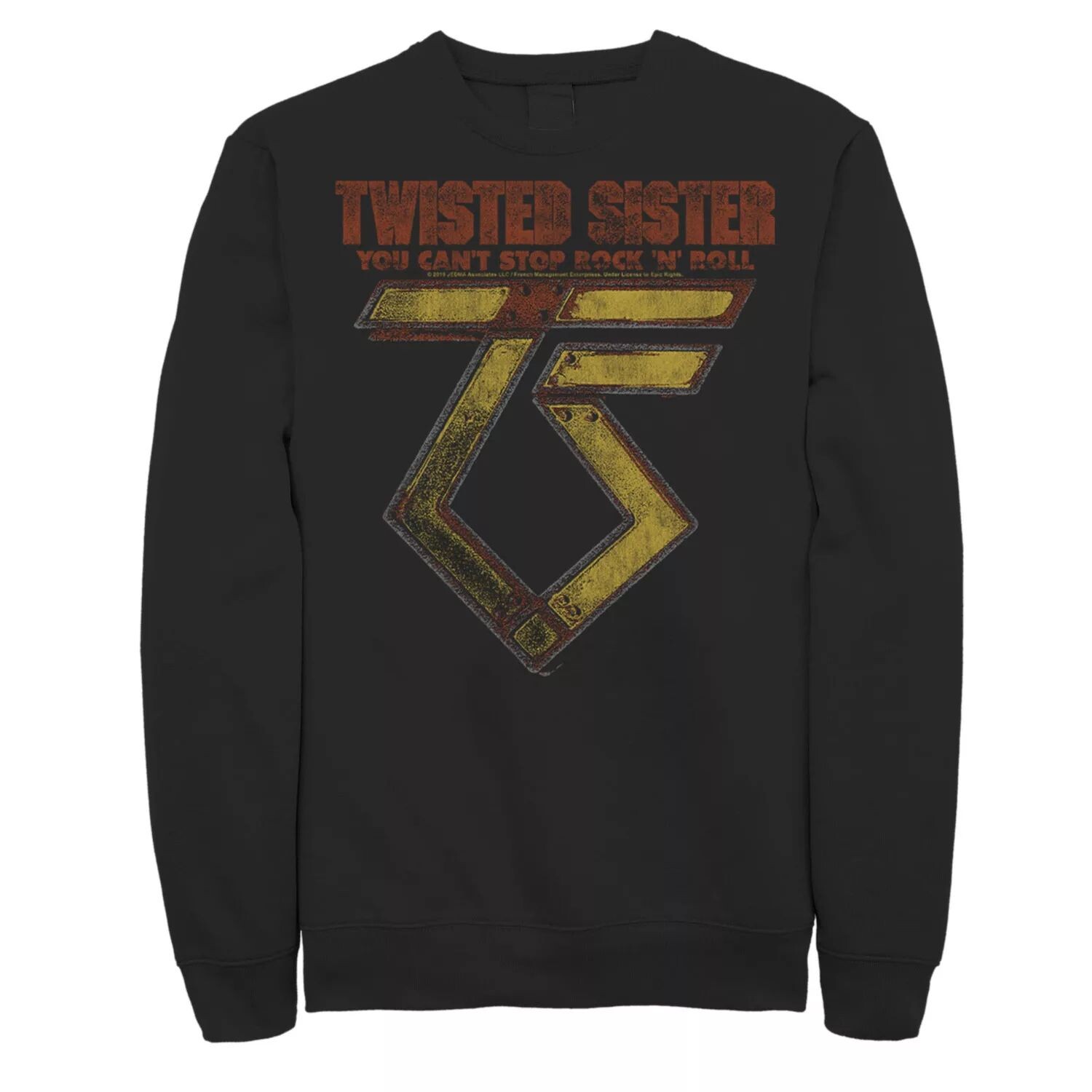 Мужской флисовый пуловер с потертым логотипом Twisted Sister You Can't Stop Rock N' Roll Licensed Character
Мужской флисовый пуловер с потертым логотипом Twisted Sister You Can't Stop Rock N' Roll Licensed Character