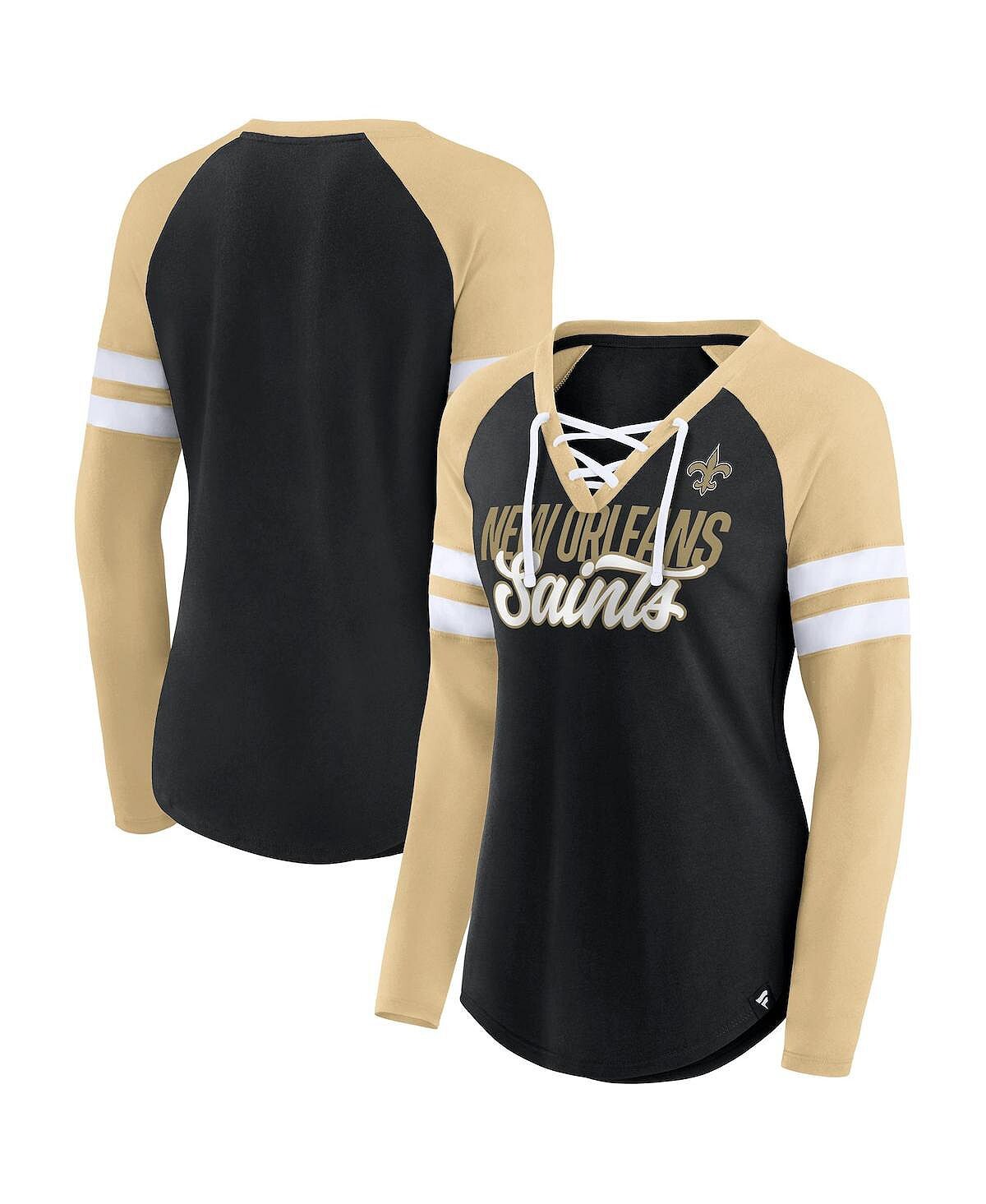 Женская фирменная черно-золотая футболка New Orleans Saints True to Form реглан на шнуровке с v-образным вырезом и длинными рукавами Fanatics, Черный, Женская фирменная черно-золотая футболка New Orleans Saints True to Form реглан на шнуровке с v-образным
Женская фирменная черно-золотая футболка New Orleans Saints True to Form реглан на шнуровке с v-образным вырезом и длинными рукавами Fanatics, Черный, Женская фирменная черно-золотая футболка New Orleans Saints True to Form реглан на шнуровке с v-образным