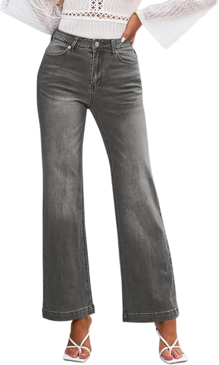 PerZeal женские джинсы Wide Leg — свободные расклешенные брюки Mid Waisted с карманами
PerZeal женские джинсы Wide Leg — свободные расклешенные брюки Mid Waisted с карманами