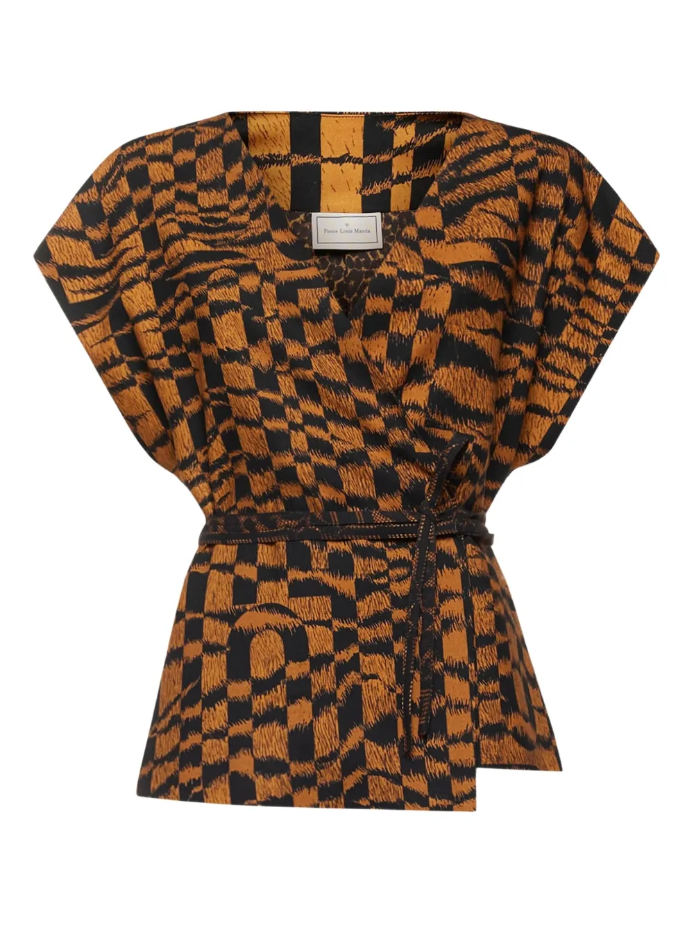 Кофта на запах с геометрическим принтом Pierre-Louis Mascia, коричневый
Кофта на запах с геометрическим принтом Pierre-Louis Mascia, коричневый