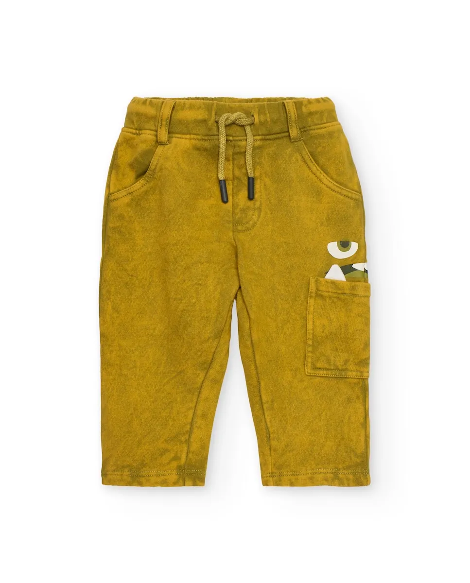 Детские спортивные штаны цвета зеленого с забавным принтом на кармане Tuc tuc
Детские спортивные штаны цвета зеленого с забавным принтом на кармане Tuc tuc