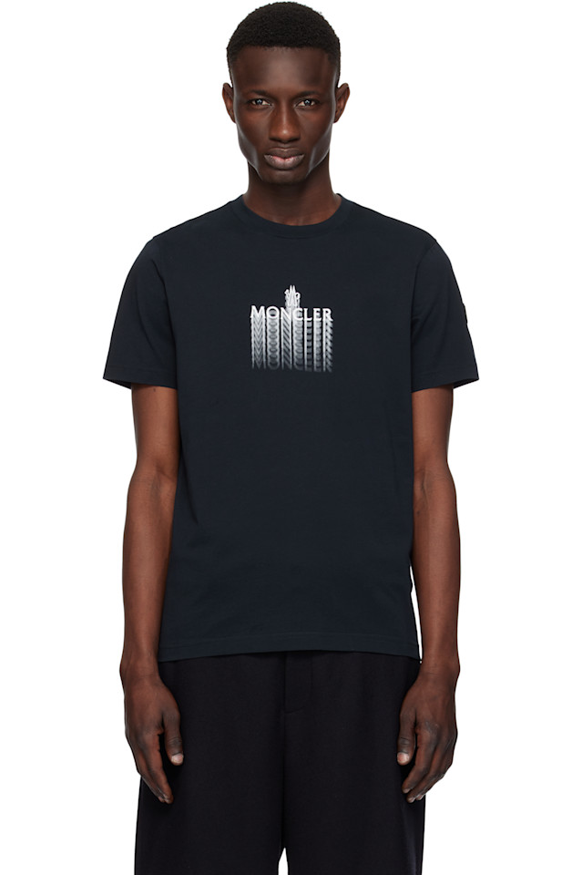 Футболка из хлопка с выцветшим логотипом Moncler, синий
Футболка из хлопка с выцветшим логотипом Moncler, синий