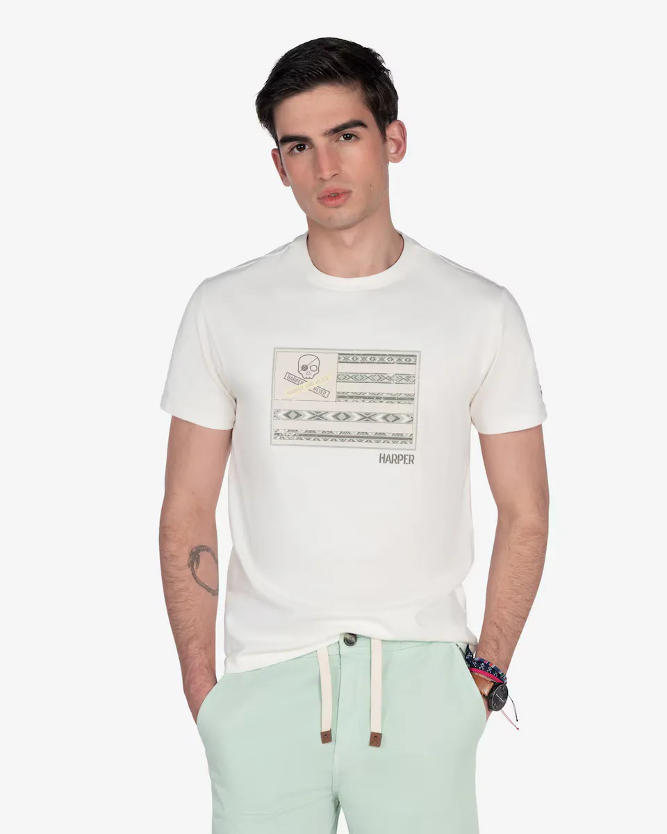 Мужская футболка с коротким рукавом и рисунком спереди Harper & Neyer, белый
Мужская футболка с коротким рукавом и рисунком спереди Harper & Neyer, белый