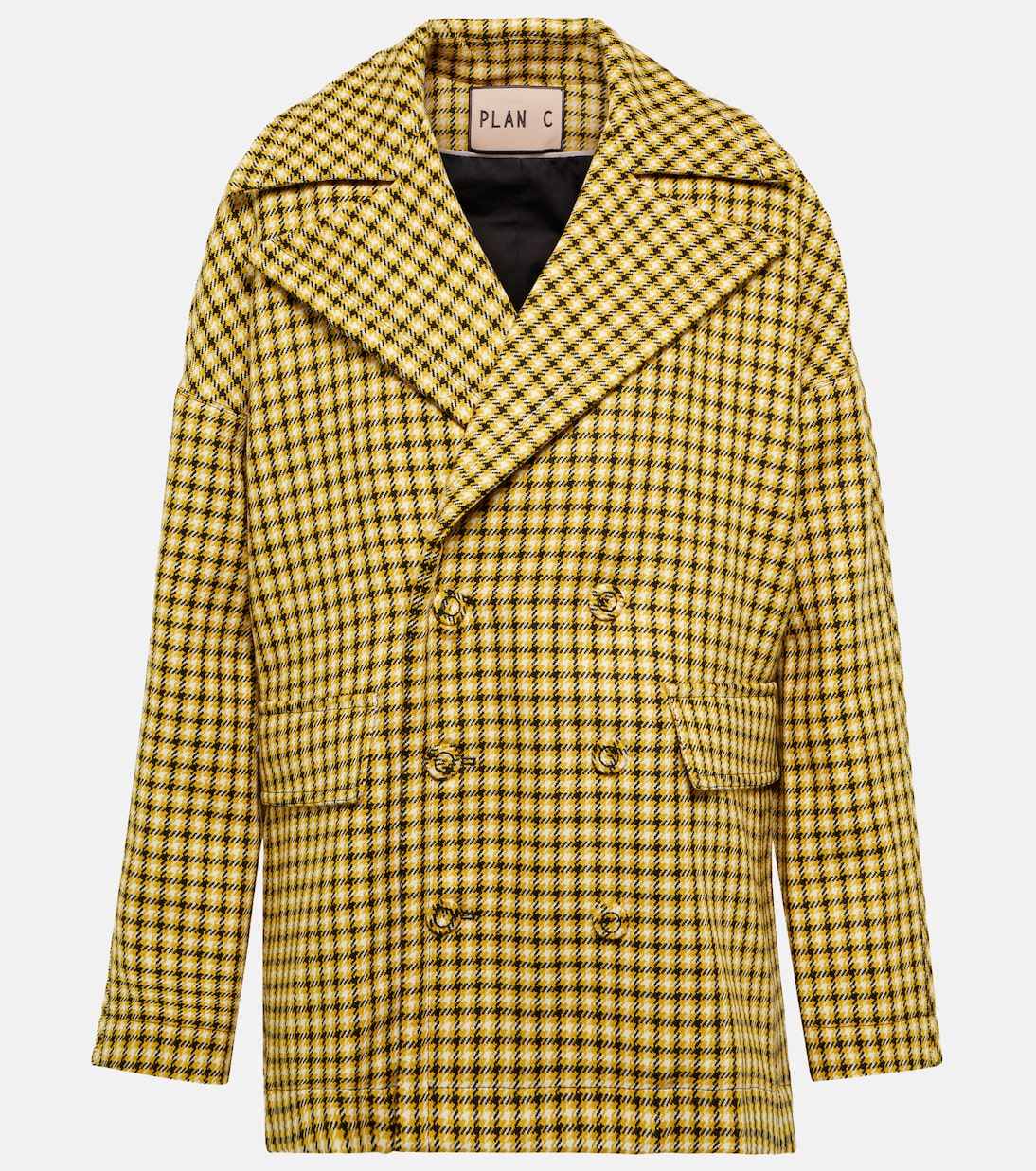 Шерстяной блейзер с узором гусиная лапка Plan C, желтый
Шерстяной блейзер с узором гусиная лапка Plan C, желтый