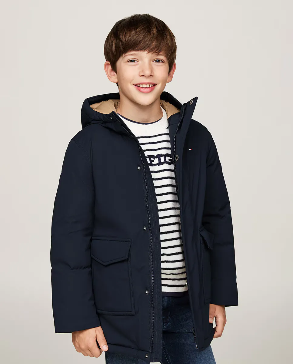 Парка для мальчика с застежкой-молнией и капюшоном Tommy Hilfiger, синий
Парка для мальчика с застежкой-молнией и капюшоном Tommy Hilfiger, синий