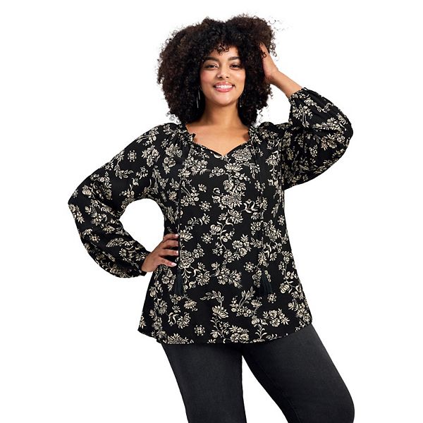Женская блузка Bianca plus size Avenue, Black Silhouette
Женская блузка Bianca plus size Avenue, Black Silhouette