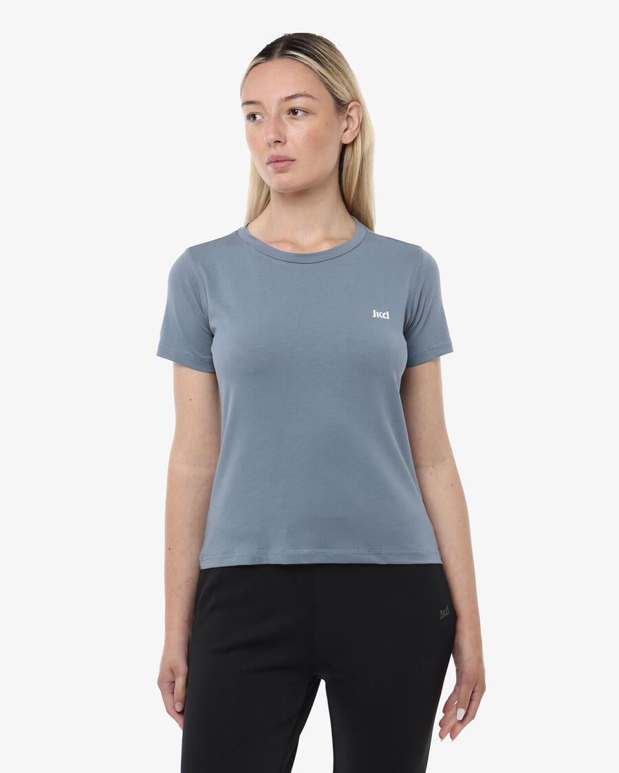 JAKED синяя хлопковая фитнес-футболка для женщин
JAKED синяя хлопковая фитнес-футболка для женщин