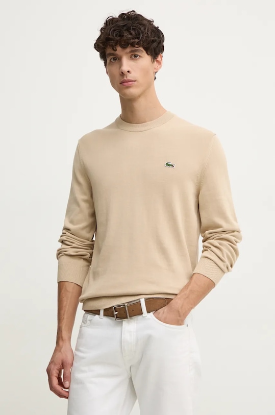 Хлопковый свитер Lacoste, бежевый
Хлопковый свитер Lacoste, бежевый