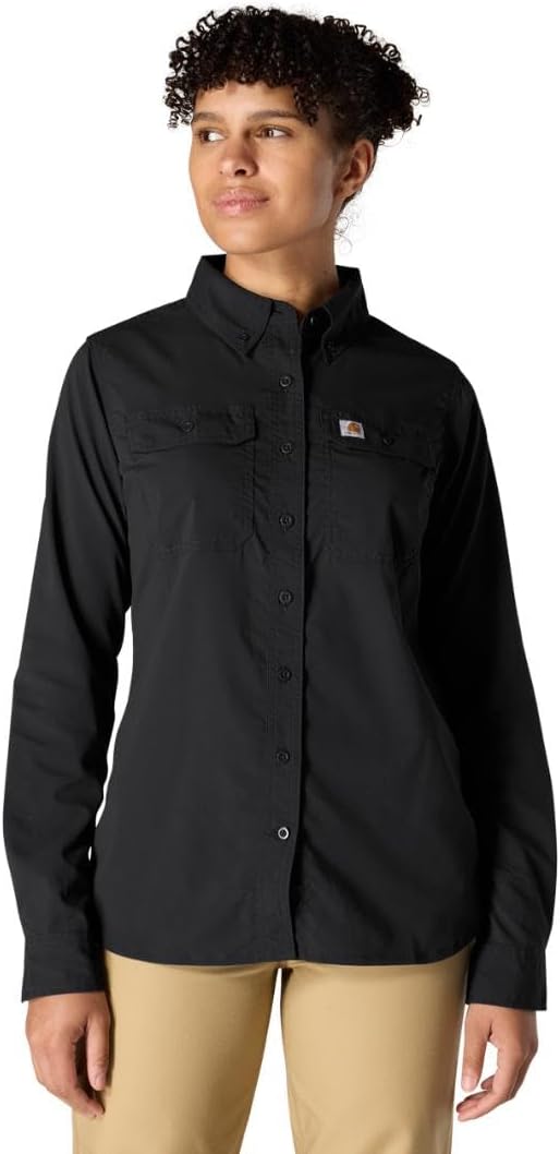 Carhartt Women's Force Relaxed Fit легкая рубашка с длинным рукавом, Black
Carhartt Women's Force Relaxed Fit легкая рубашка с длинным рукавом, Black