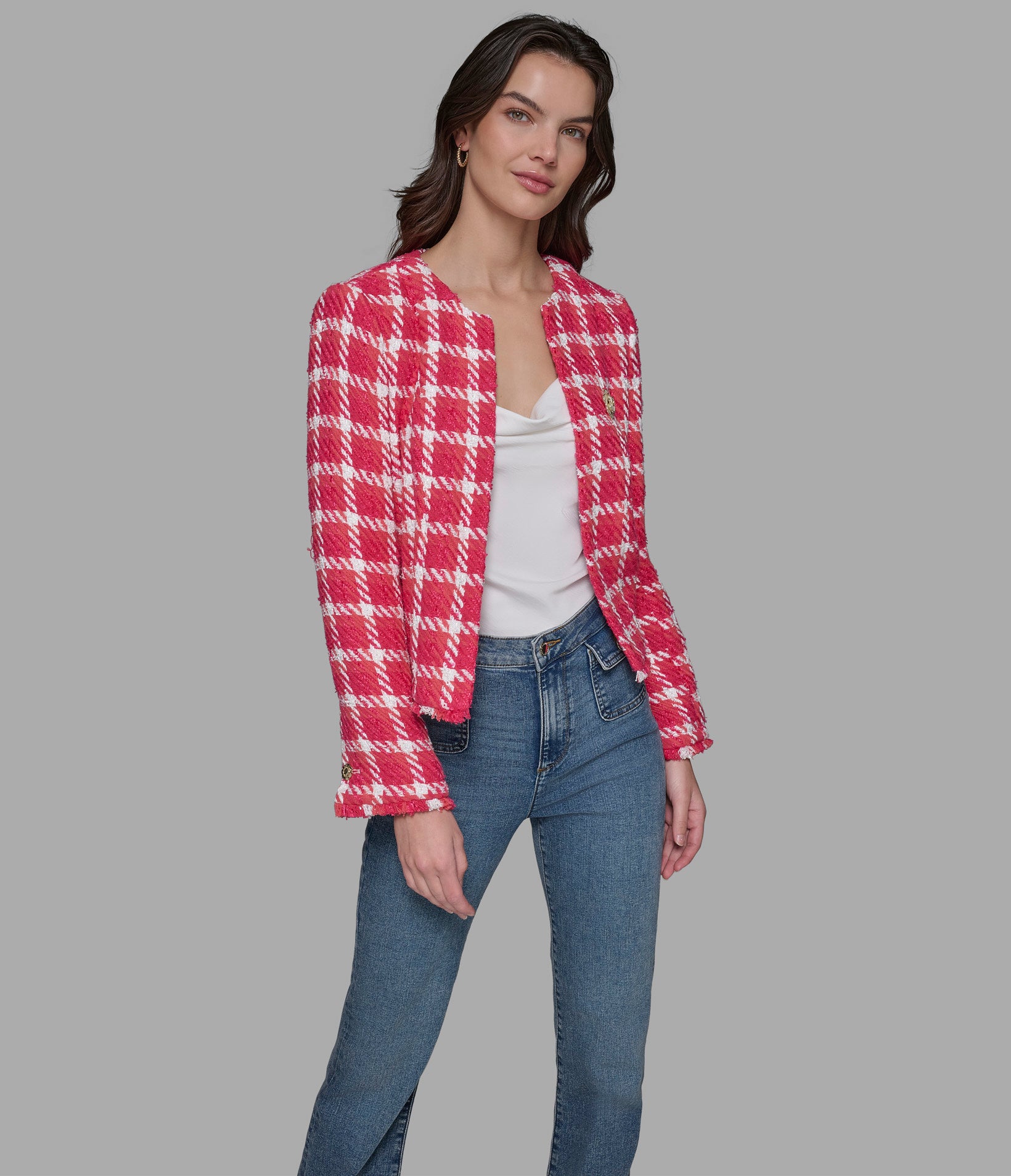 Куртка без воротника из букле KARL LAGERFELD PARIS, розовый
Куртка без воротника из букле KARL LAGERFELD PARIS, розовый