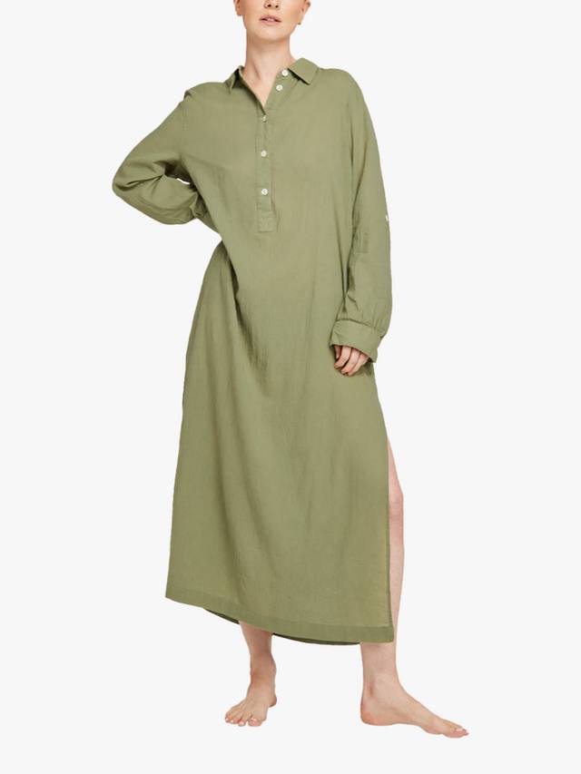 Органический хлопок макси-ночнушка Nudea, Olive Green
Органический хлопок макси-ночнушка Nudea, Olive Green