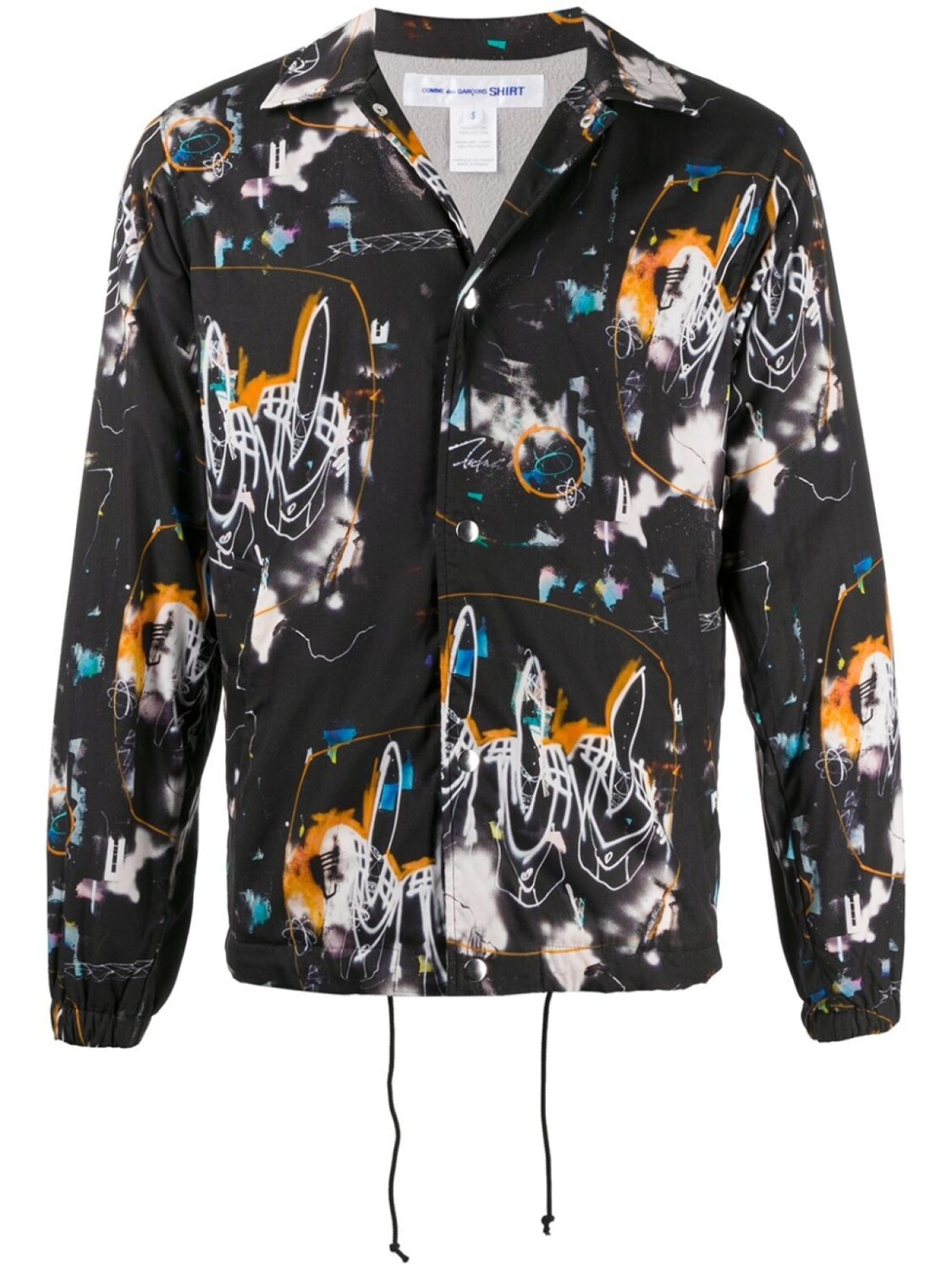 Comme Des Garçons Shirt куртка-рубашка с абстрактным принтом, черный 
Comme Des Garçons Shirt куртка-рубашка с абстрактным принтом, черный