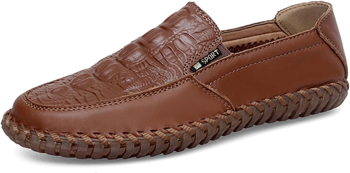 Мужские лоферы из верхней кожи крокодила с тиснением, классический коричневый цвет с округлым носком, повседневная и деловая обувь с ручной прошивкой подошвы и конструкцией на один шаг Kpdwfms
Мужские лоферы из верхней кожи крокодила с тиснением, классический коричневый цвет с округлым носком, повседневная и деловая обувь с ручной прошивкой подошвы и конструкцией на один шаг Kpdwfms