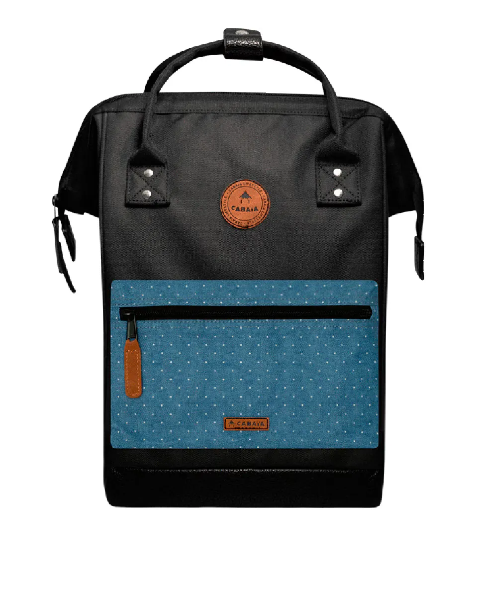 Черный рюкзак унисекс Cabaia Berlin с застежкой-молнией, сменными карманами и отделением для ноутбука, черный 
Черный рюкзак унисекс Cabaia Berlin с застежкой-молнией, сменными карманами и отделением для ноутбука, черный