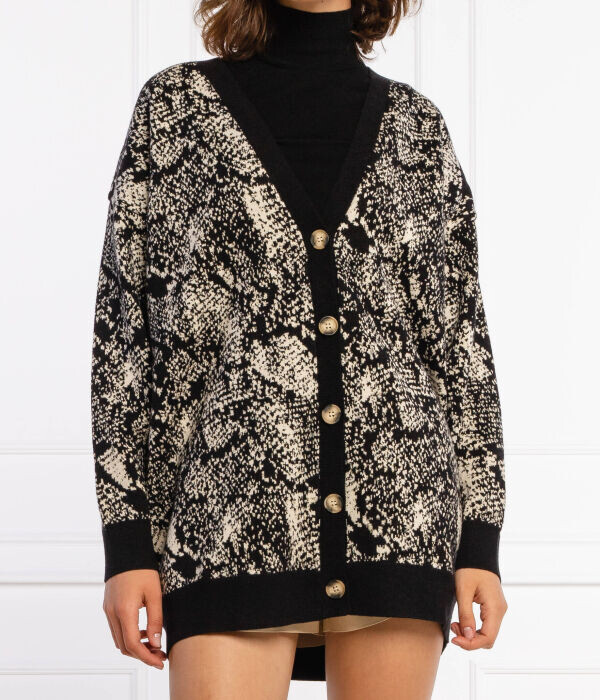 Кардиган женский Liu Jo на пуговицах со змеиным принтом, черно-белый
Кардиган женский Liu Jo на пуговицах со змеиным принтом, черно-белый