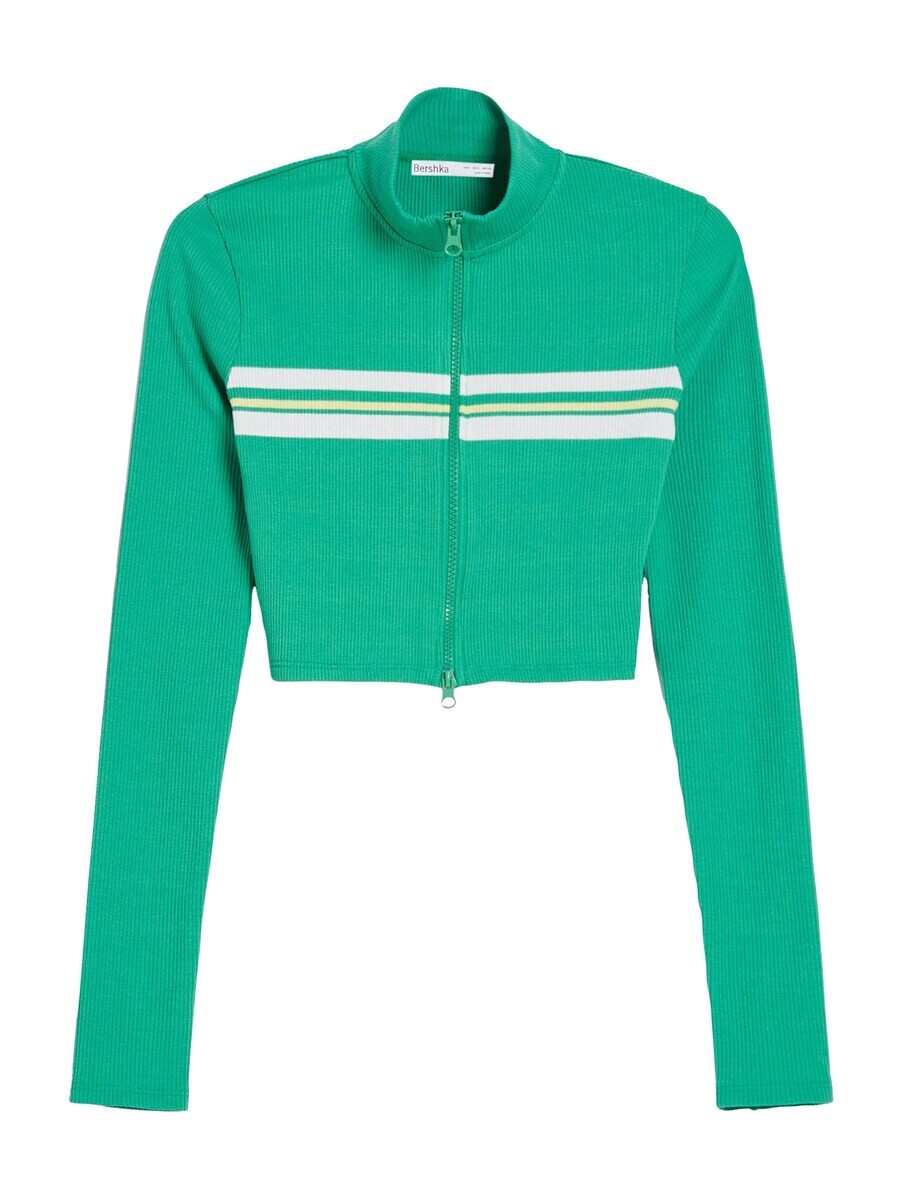 Худи на молнии Bershka, зеленый
Худи на молнии Bershka, зеленый