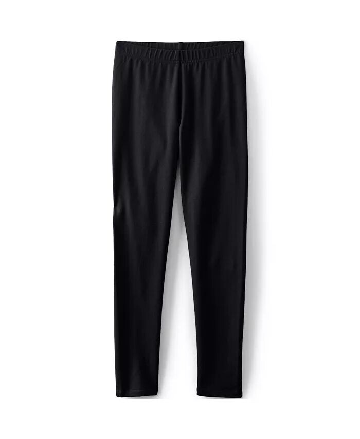 Леггинсы из плотного хлопка для девочек Lands' End, черный 
Леггинсы из плотного хлопка для девочек Lands' End, черный