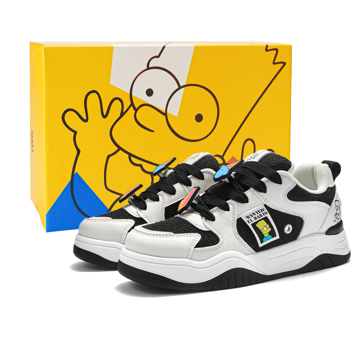 The Simpsons Низкие скейтерские кроссовки унисекс бело-черные, цвет White Black
The Simpsons Низкие скейтерские кроссовки унисекс бело-черные, цвет White Black