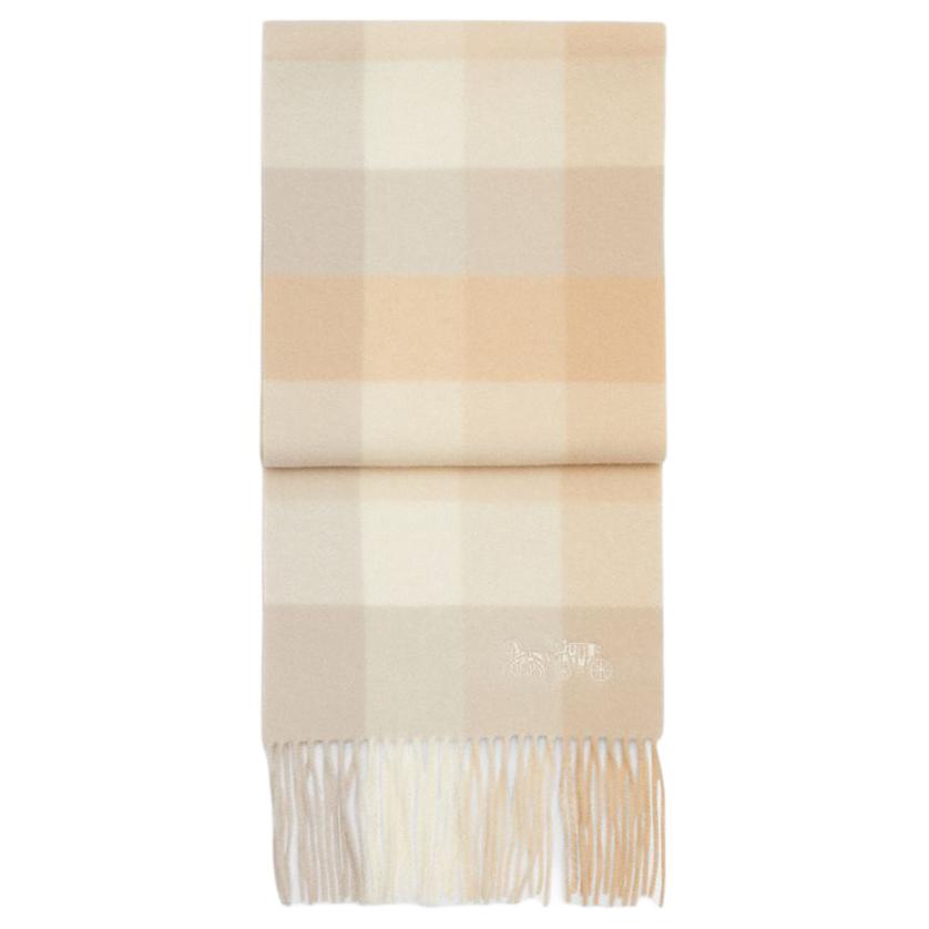 Шерстяной вязаный шарф унисекс бежевый COACH
Шерстяной вязаный шарф унисекс бежевый COACH