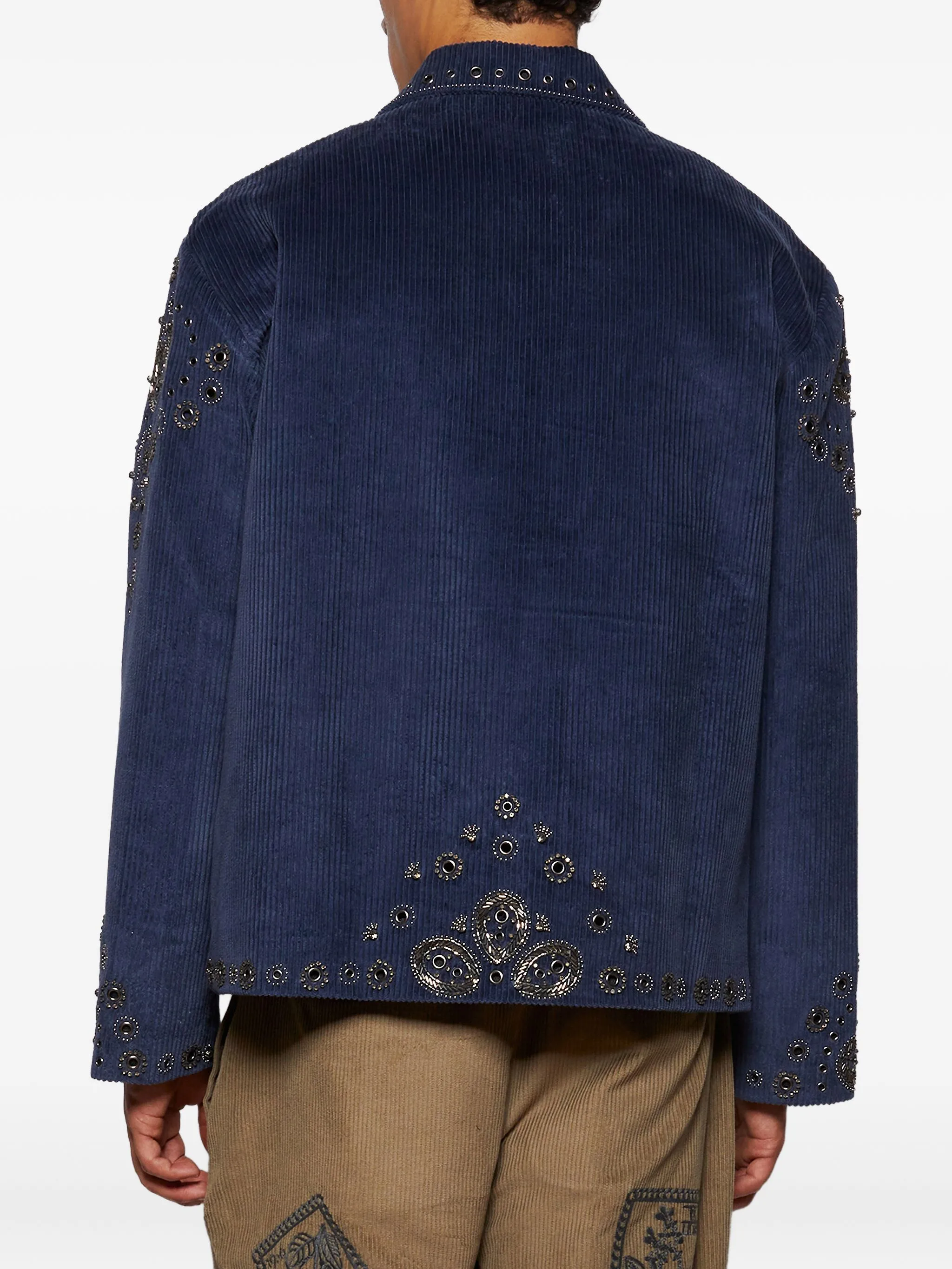 Жакет, украшенный велюром Baziszt, синий
Жакет, украшенный велюром Baziszt, синий