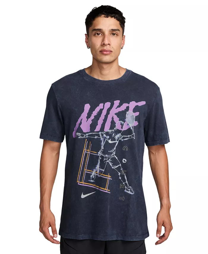 Мужская футболка с принтом логотипа тенниса Nike, черный
Мужская футболка с принтом логотипа тенниса Nike, черный