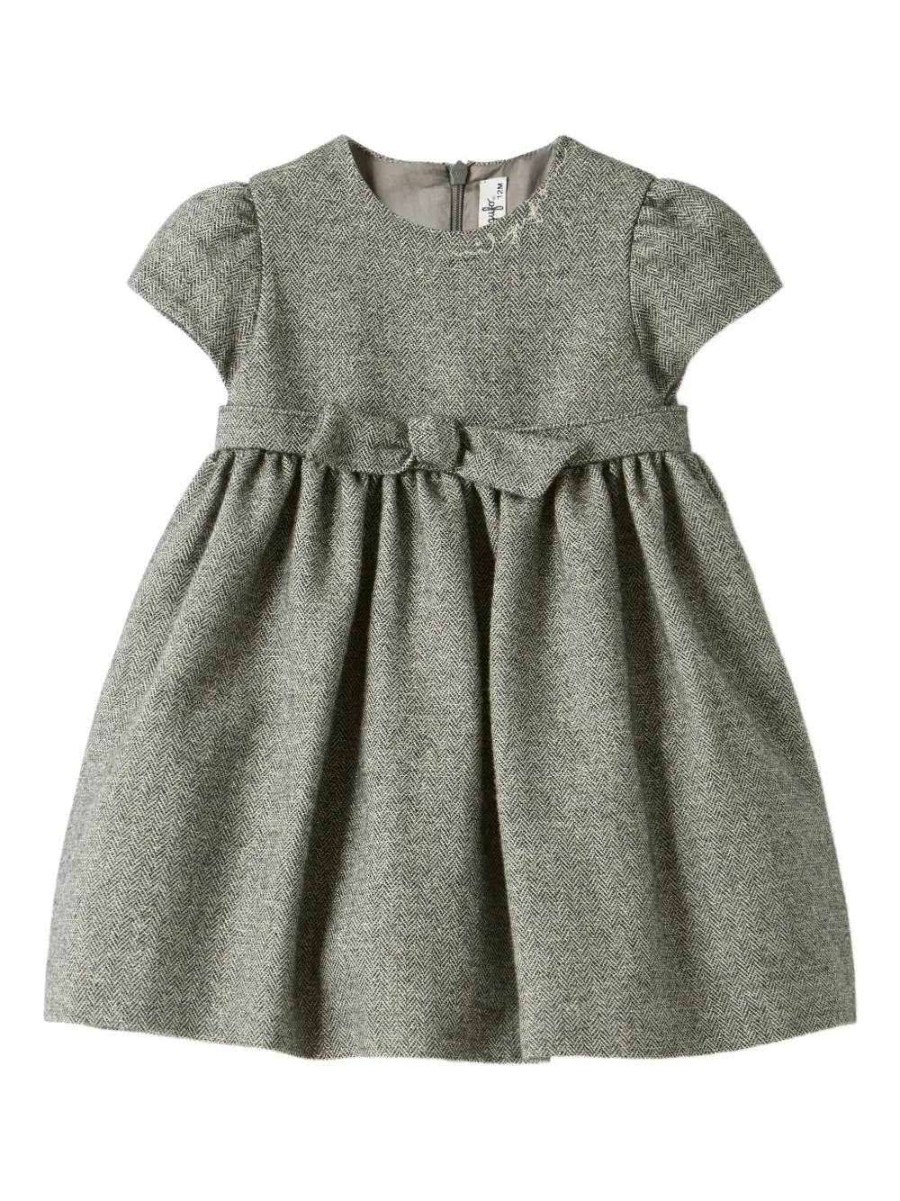 Платье из ткани "елочка" с бантом Il Gufo, серый
Платье из ткани "елочка" с бантом Il Gufo, серый