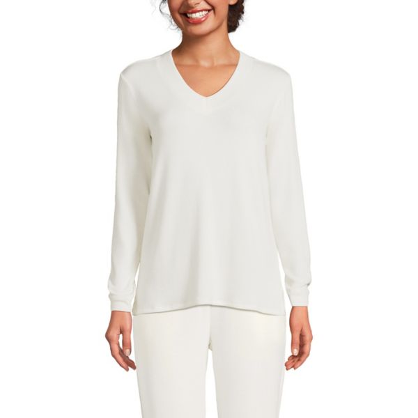 Женская пижамная кофточка CashTouch из искусственного кашемира с длинными рукавами Lands' End, белый
Женская пижамная кофточка CashTouch из искусственного кашемира с длинными рукавами Lands' End, белый